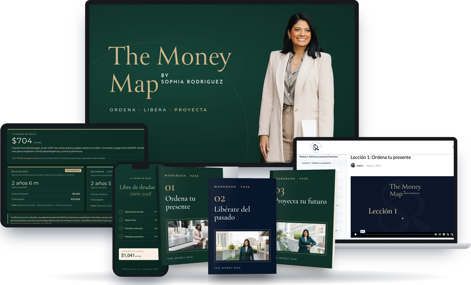 The Money Map: curso en la Academia, calculadora de deudas y workbooks de las 3 fases